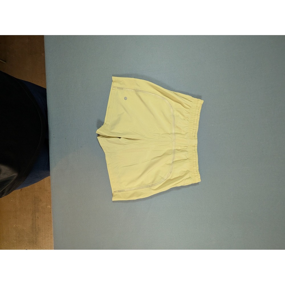 Lululemon Athletic Shorts Womens 5 Inch Inseam Yellow Mesh Detail Activewear